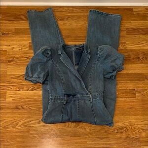 Women's Straight Leg Denim Jumpsuit